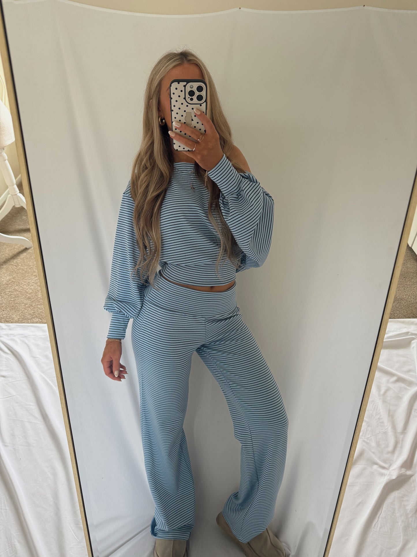 Striped Days Foldover Pants