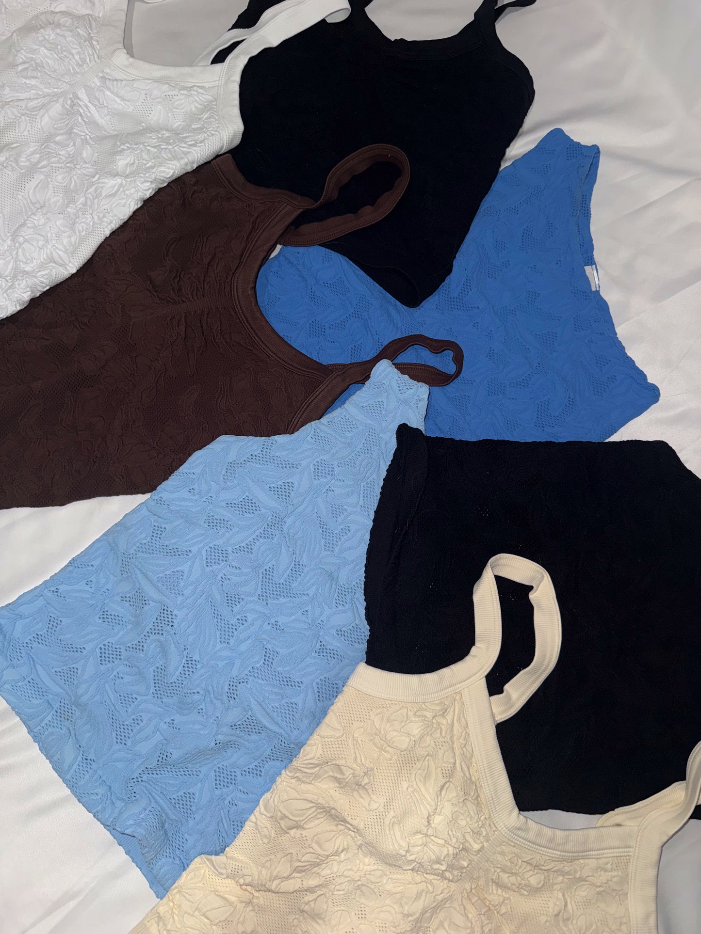 Lace Seamless V-Neck Top - Brown