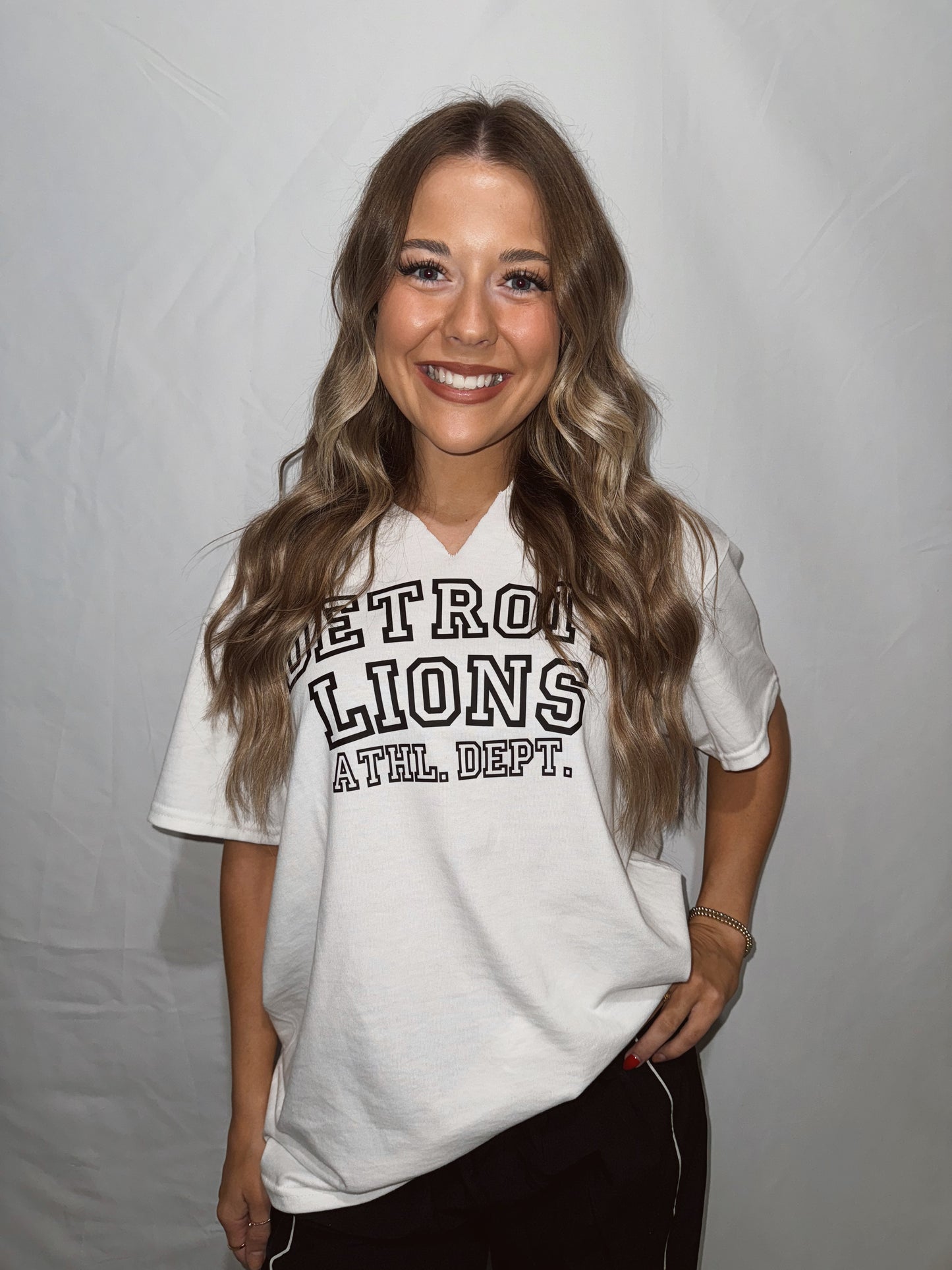 *PREORDER* Detroit Lions Athletic Department V-Neck Tee - White