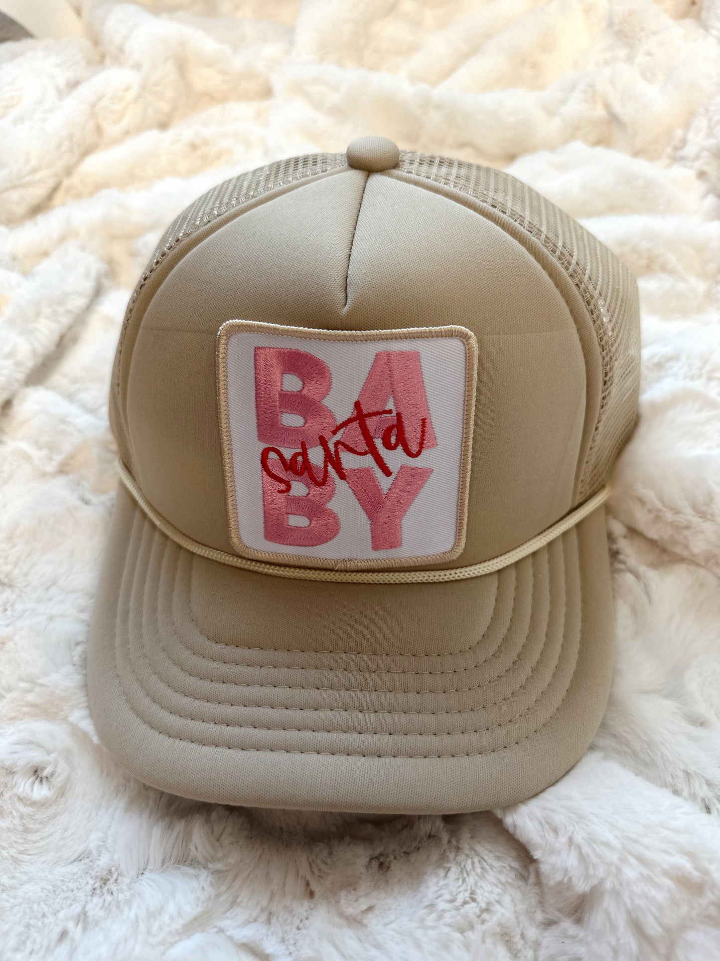 Santa Baby Trucker Hat - Tan