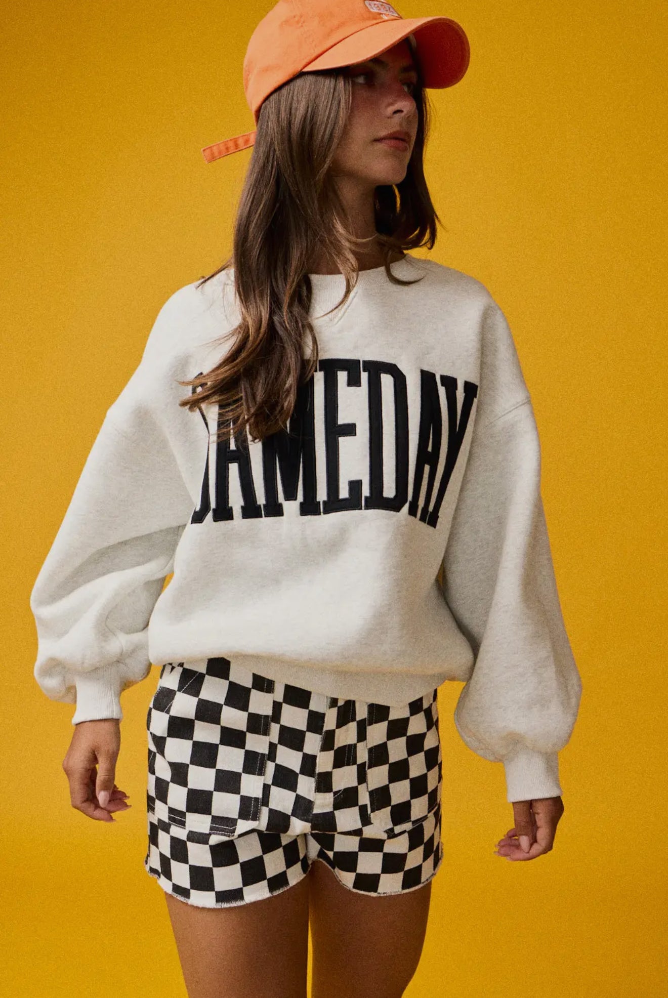 GAMEDAY Pullover Crewneck - White Melange