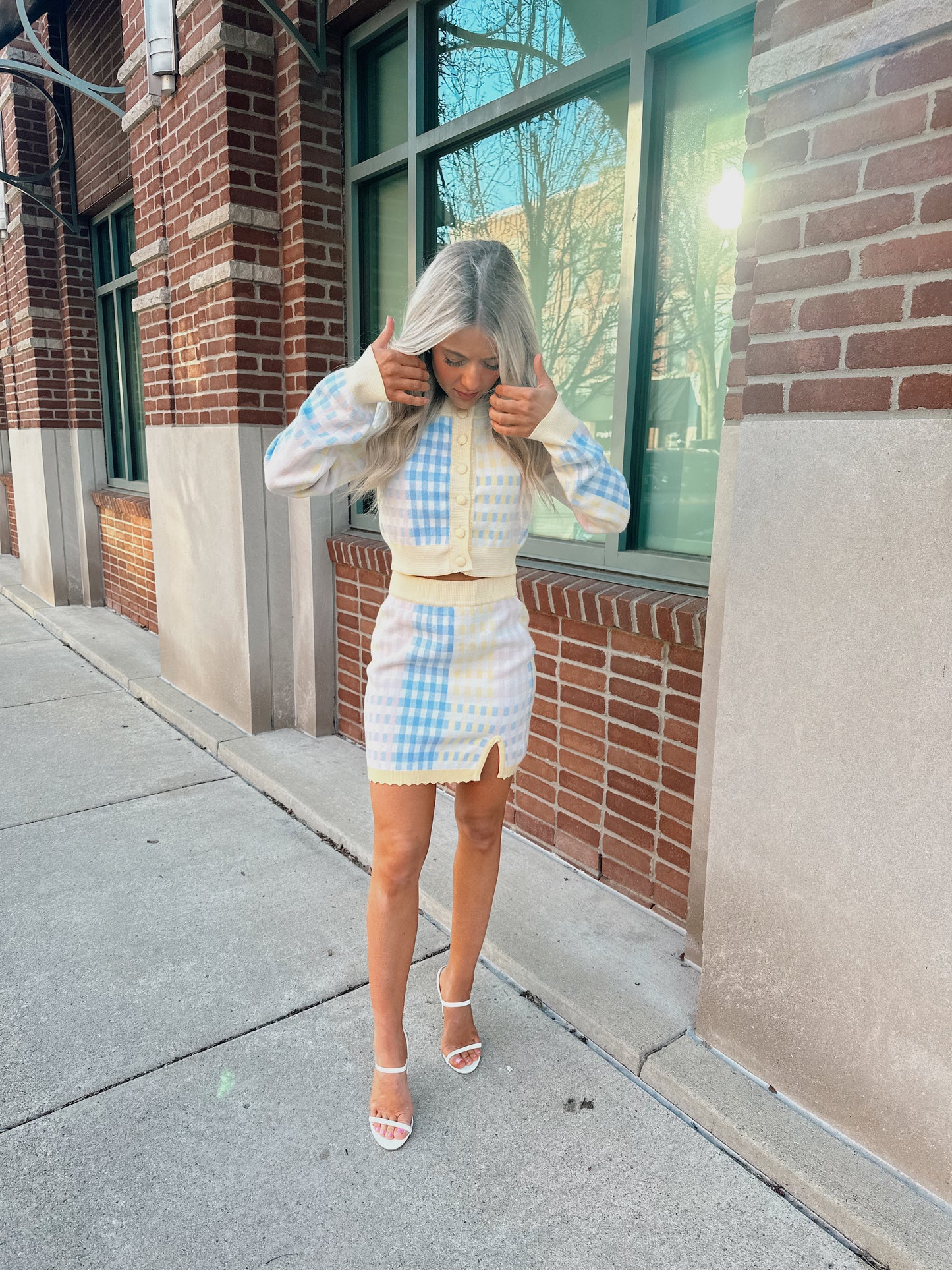 Camille Plaid Skirt Set