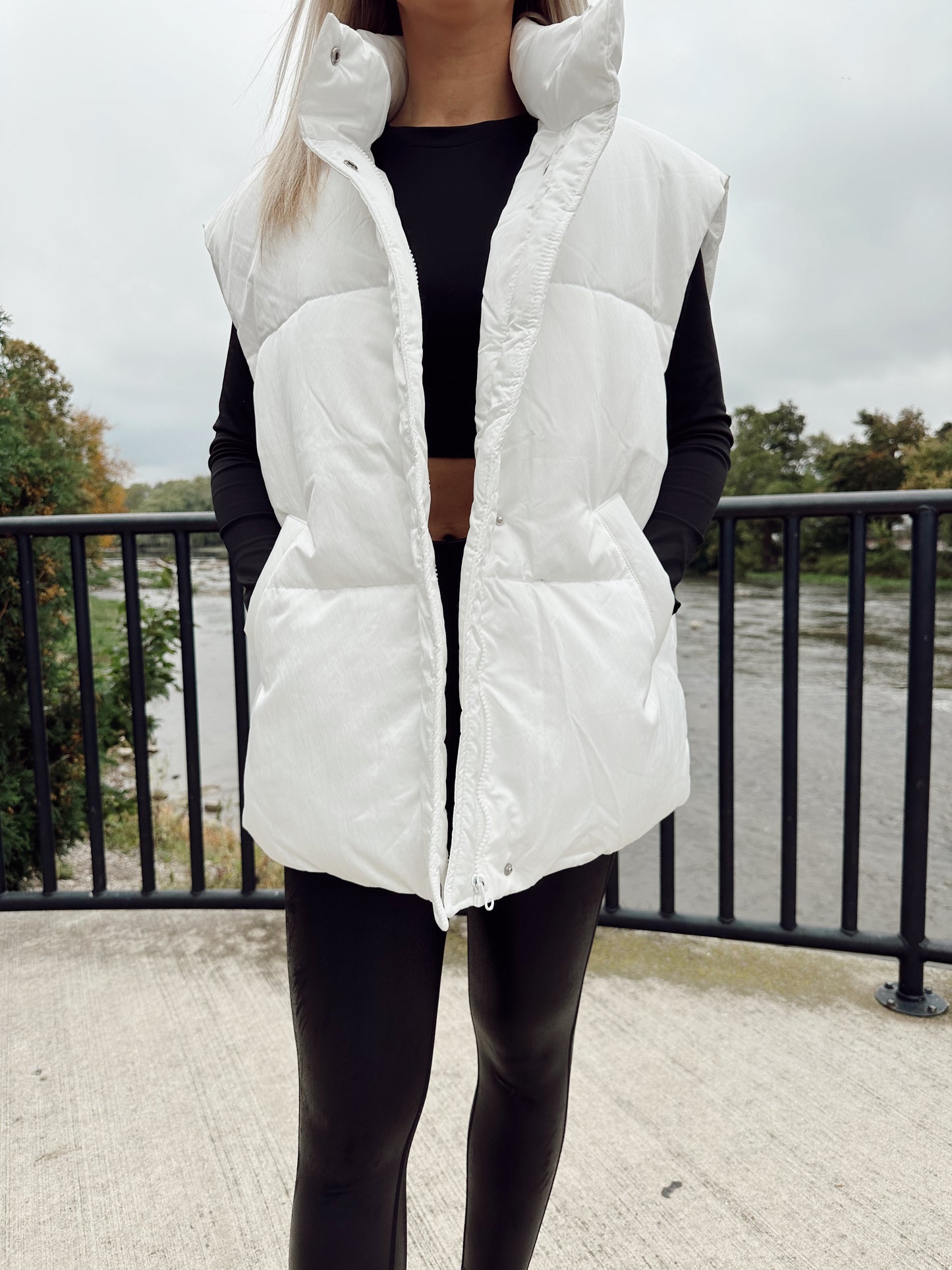 Madison Oversized Vest - White