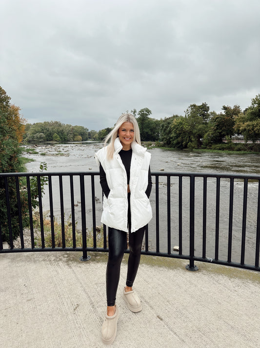 Madison Oversized Vest - White