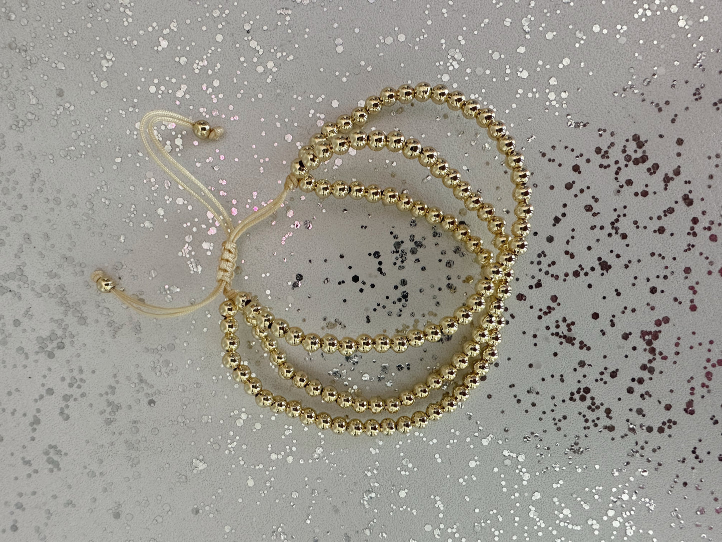 Adjustable Beaded Stack Bracelet