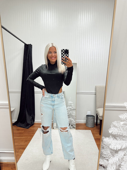 No Doubt Zip Up Bodysuit