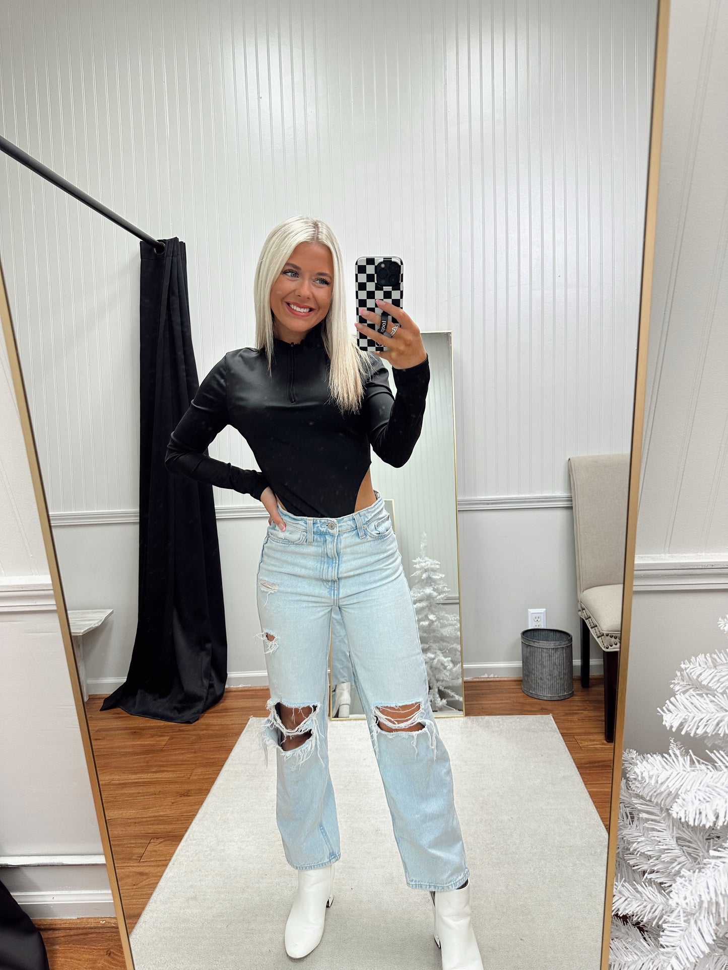 No Doubt Zip Up Bodysuit