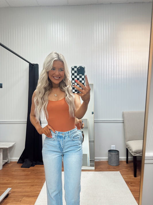 Tori Seamless Cami Bodysuit - Terracotta