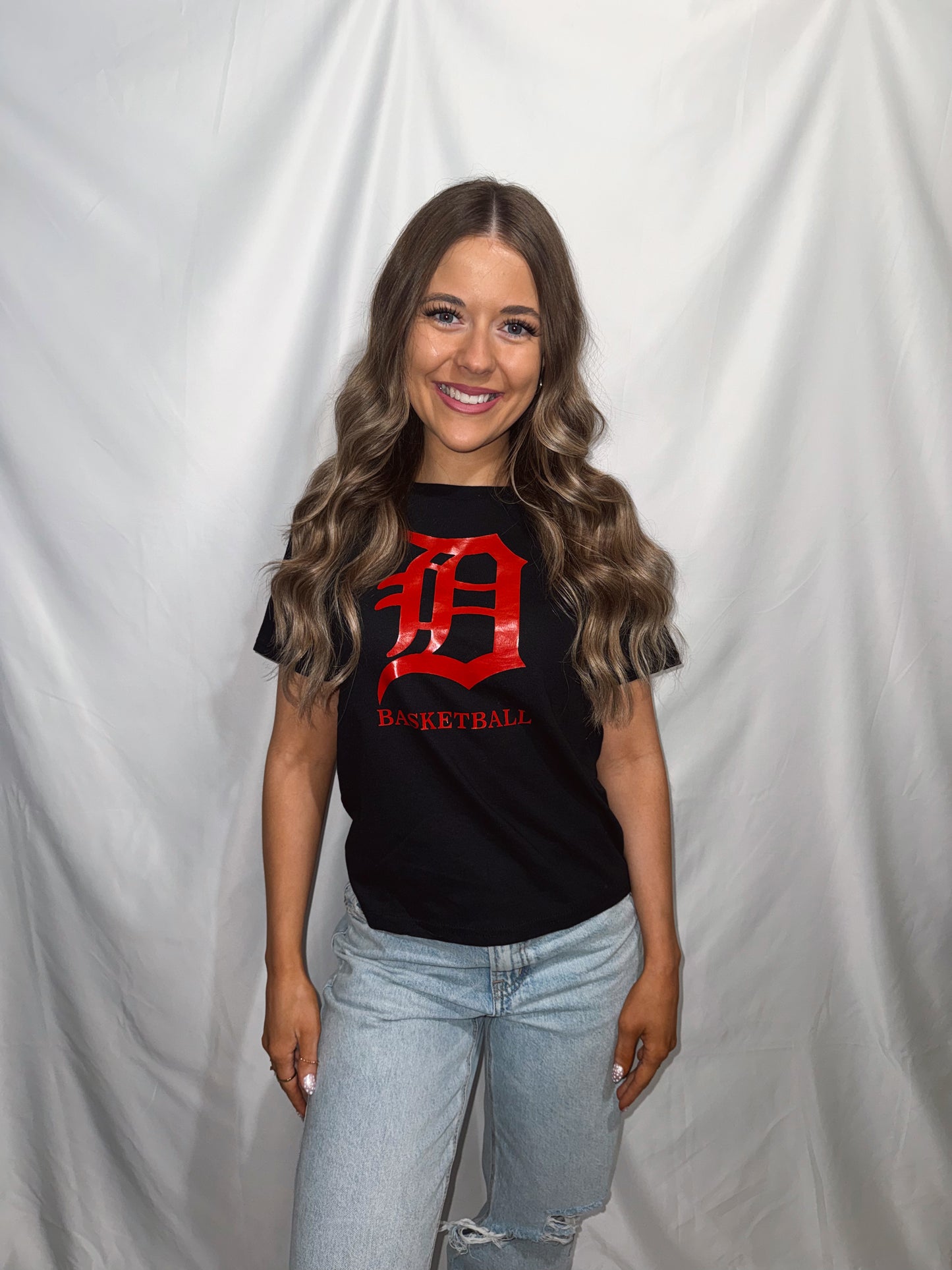 D Basketball Tee - Black (Normal & Baby Tee Options)