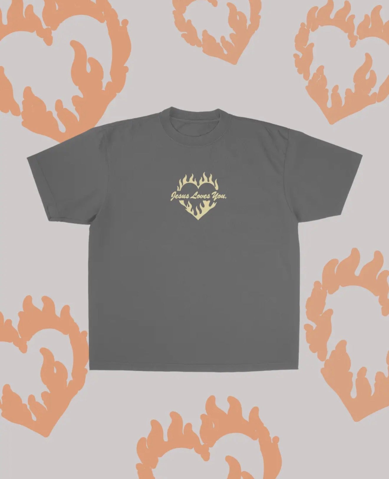 JLY HEART ON FIRE TEE (PREORDER ARRIVES BEFORE CHRISTMAS)
