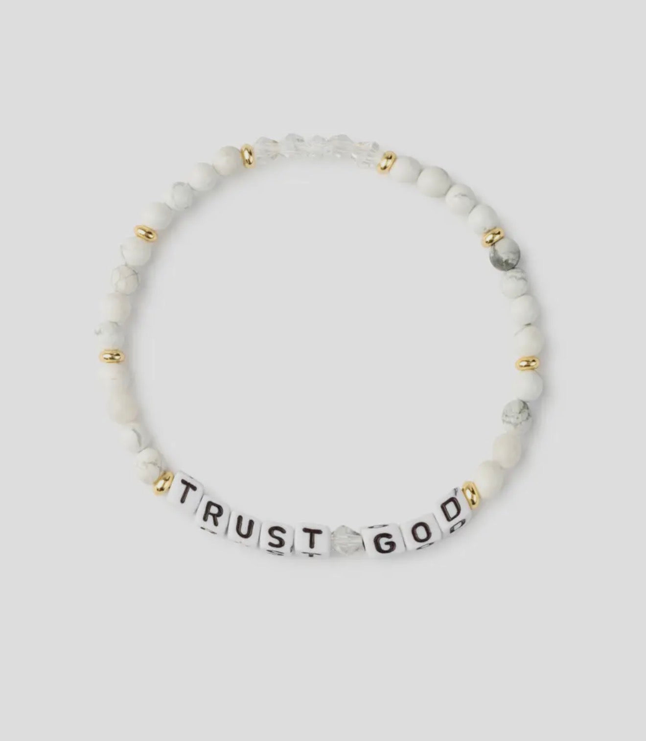 TRUST GOD LETTER BRACELET (PREORDER ARRIVES BEFORE CHRISTMAS)