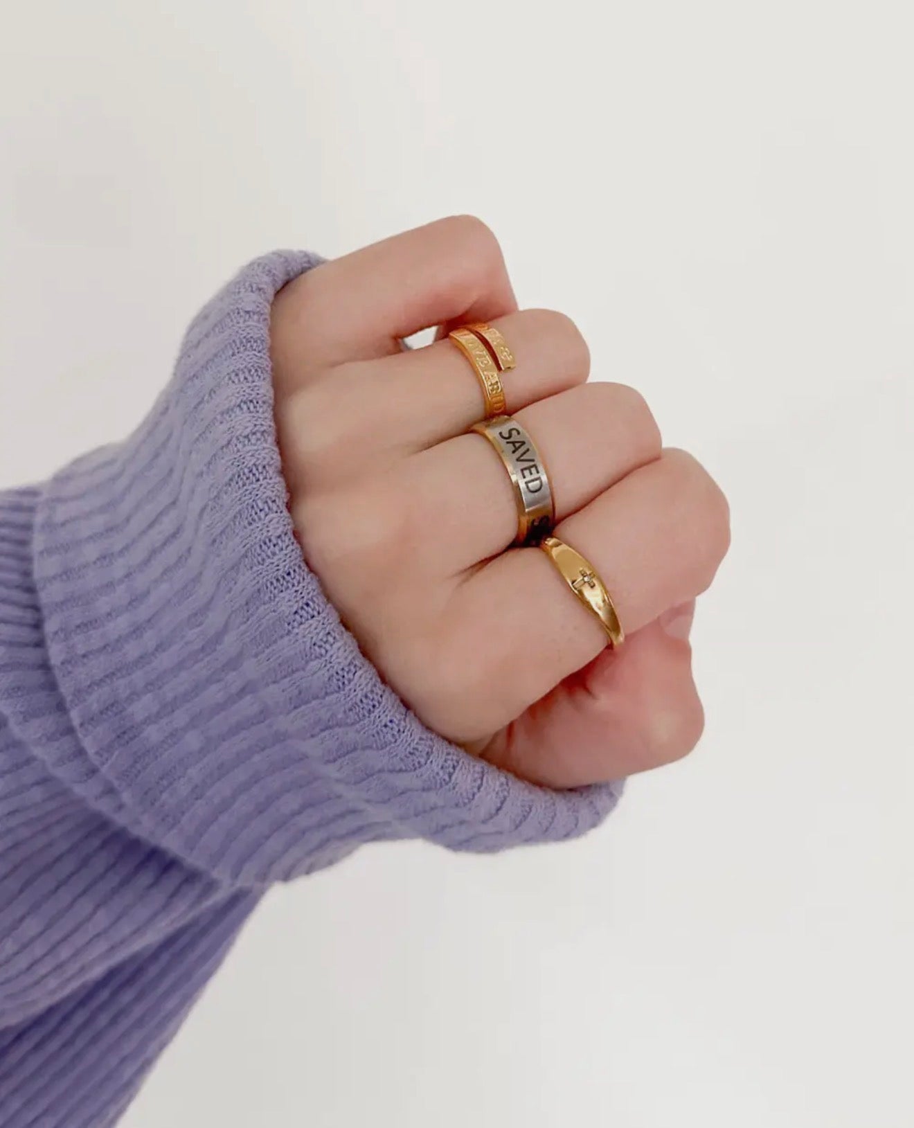 CROSS GEMSTONE RING (PREORDER ARRIVES BEFORE CHRISTMAS)
