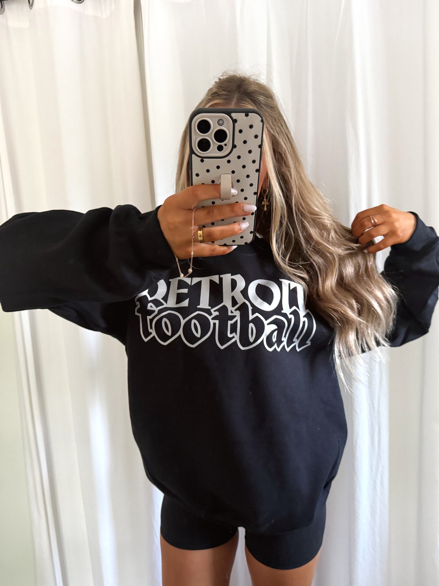 Detroit Football Stacked Unisex Crewneck