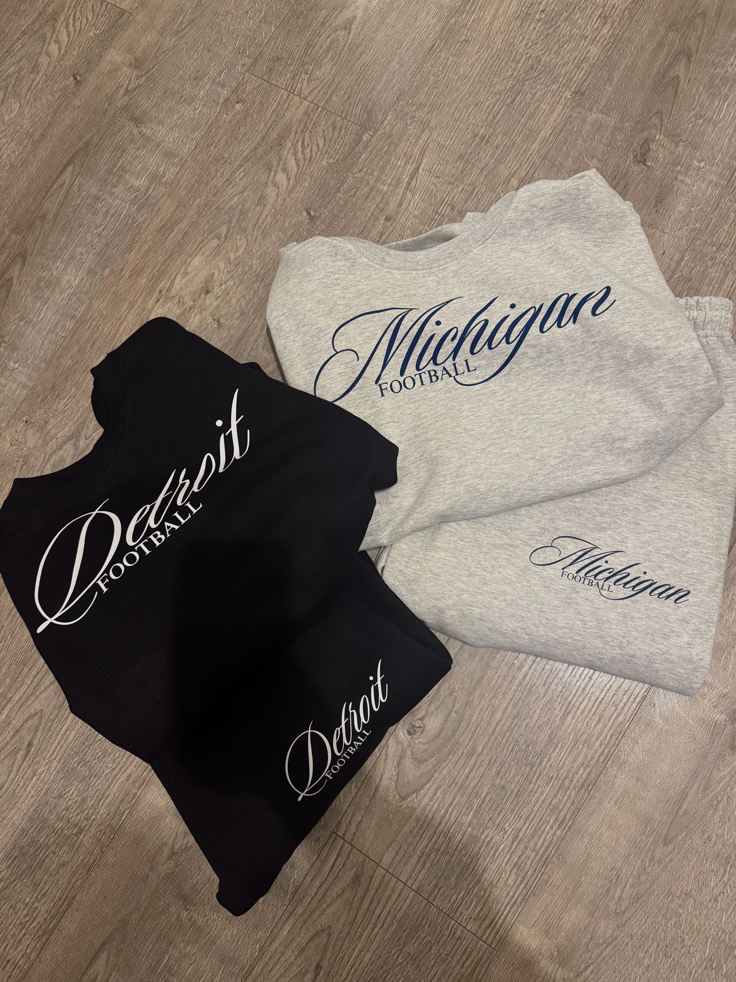 Detroit Football Sweatpants - Black/White