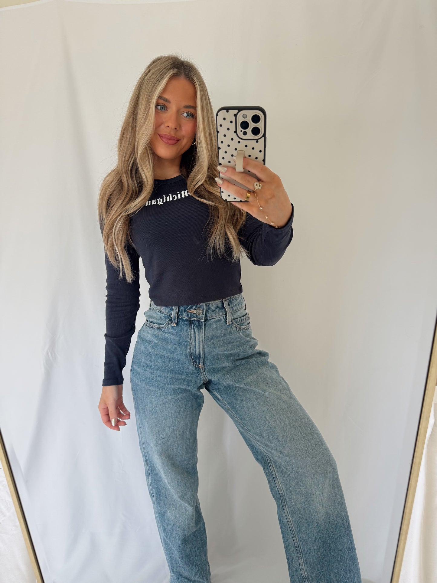 Michigan Cropped Long Sleeve