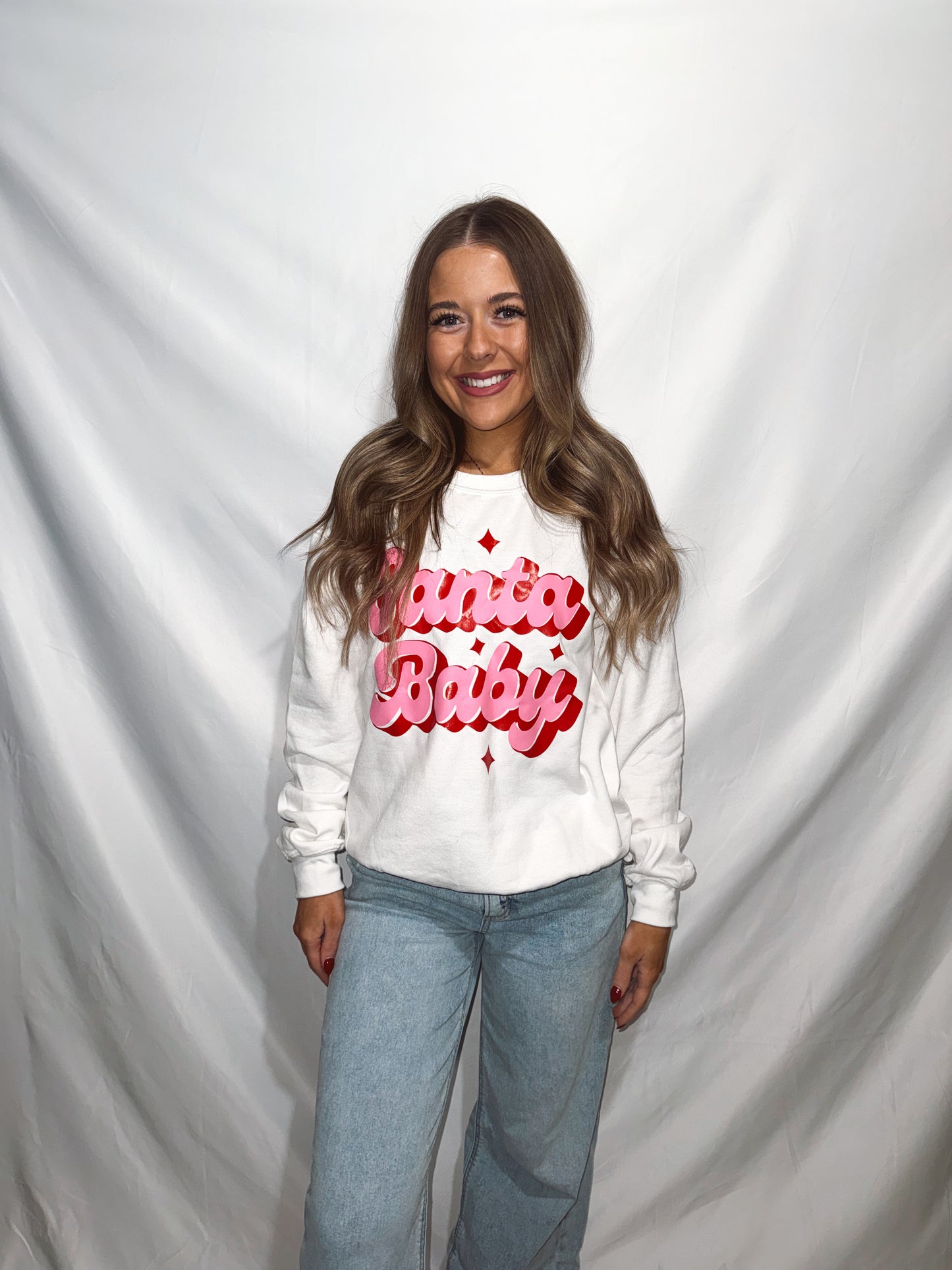 SANTA BABY CREWNECK - WHITE