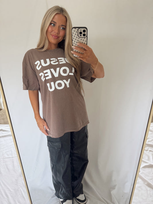 Jesus Loves You Espresso Tee
