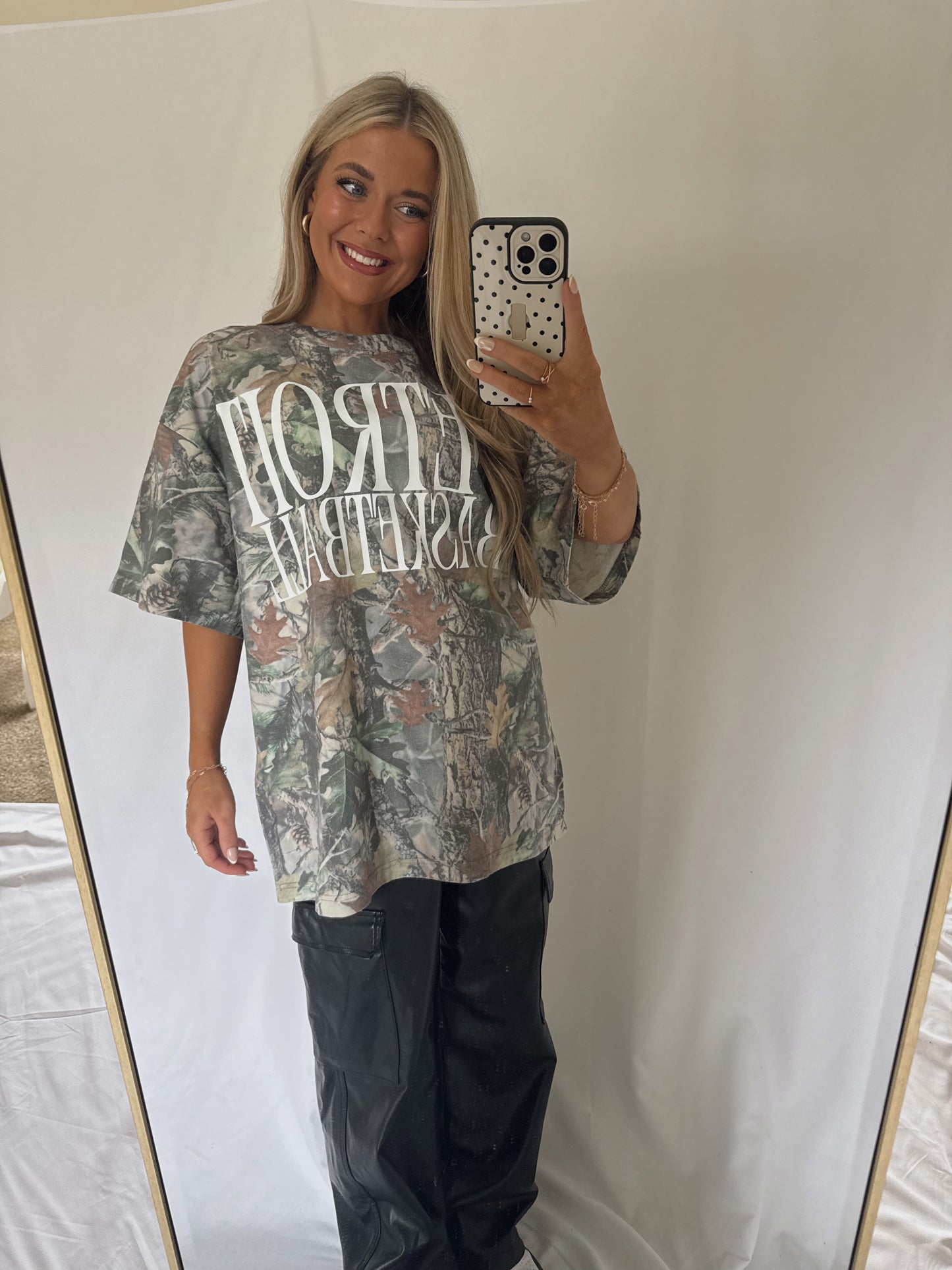 Detroit Basketball Oversized Camo Tee