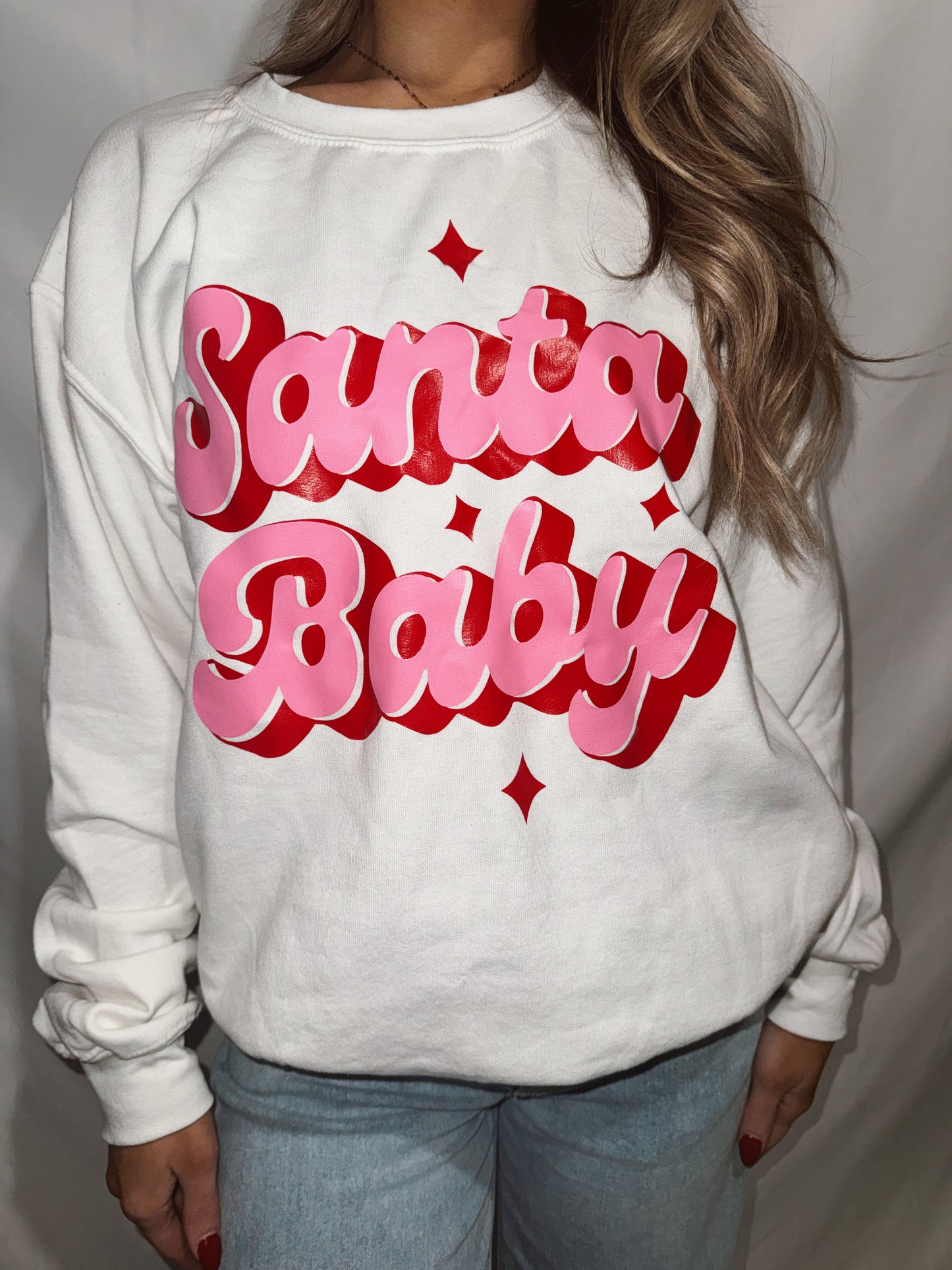 SANTA BABY CREWNECK - WHITE