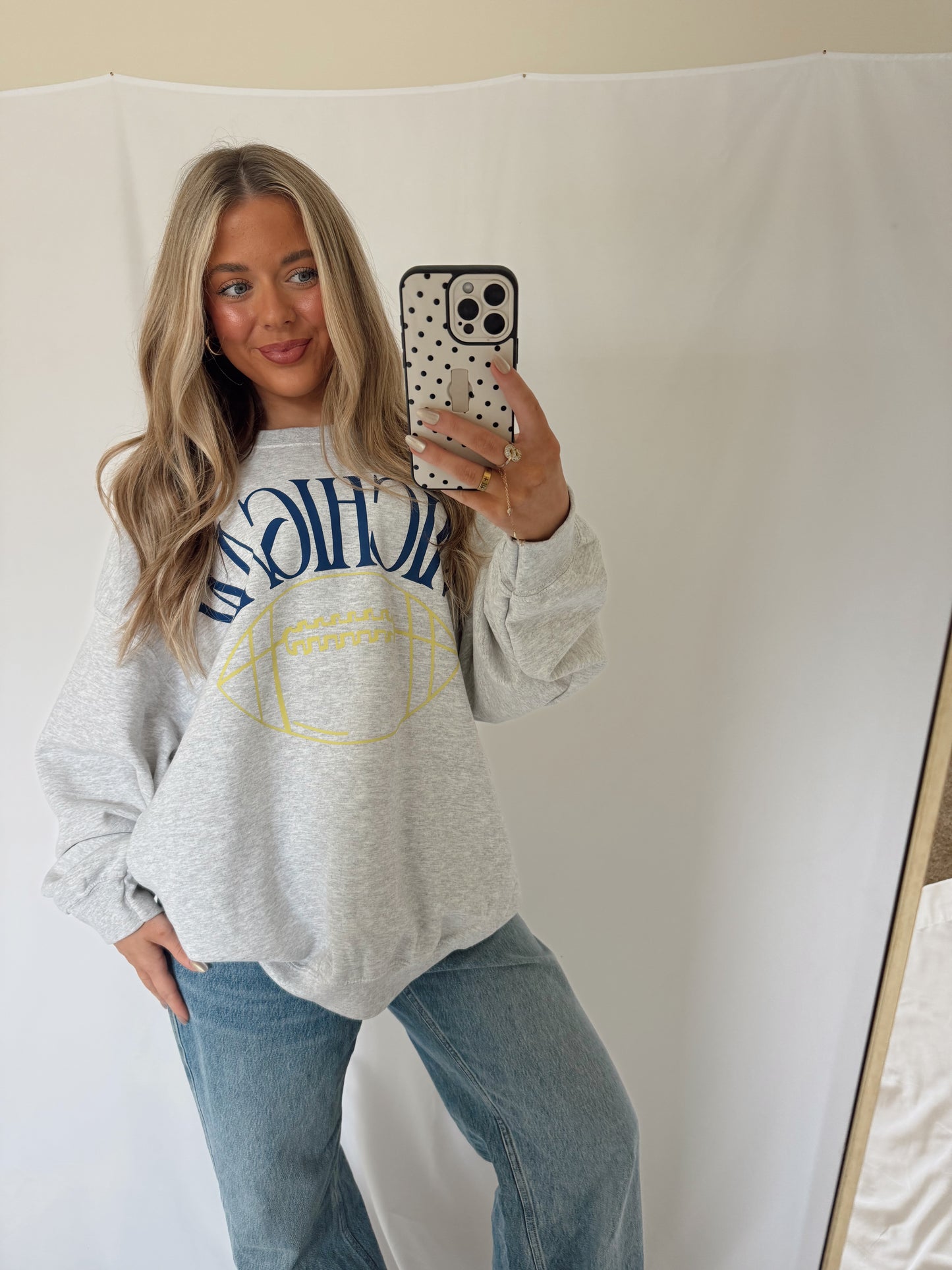 Michigan Football Oversized Graphic Crewneck