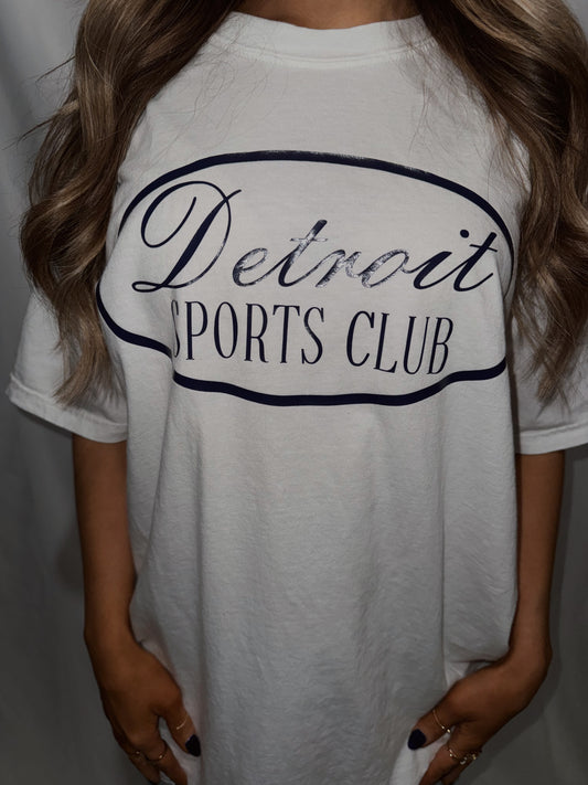 Detroit Sports Club Tee - White/Navy