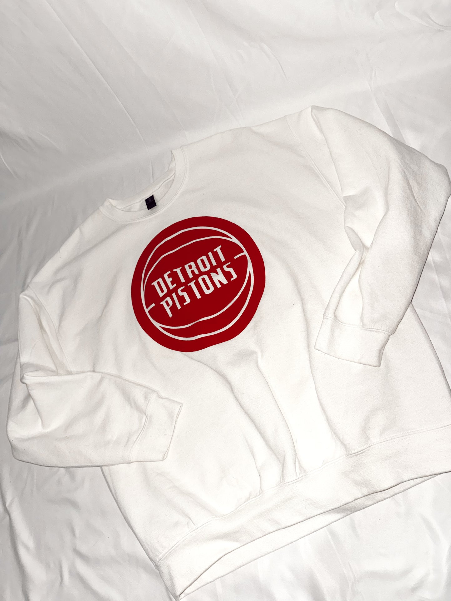 Detroit Pistons Puff Logo Crewneck