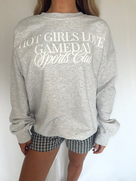 Hot Girls Love Gameday Sports Club Crewneck