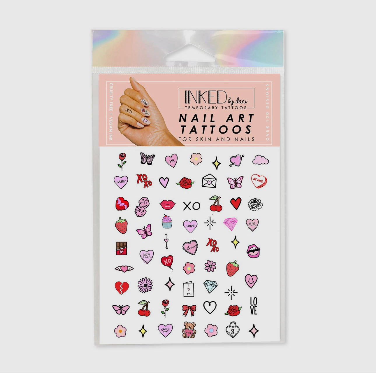 INKED Temporary Nail Tattoos - Pretty in Pink