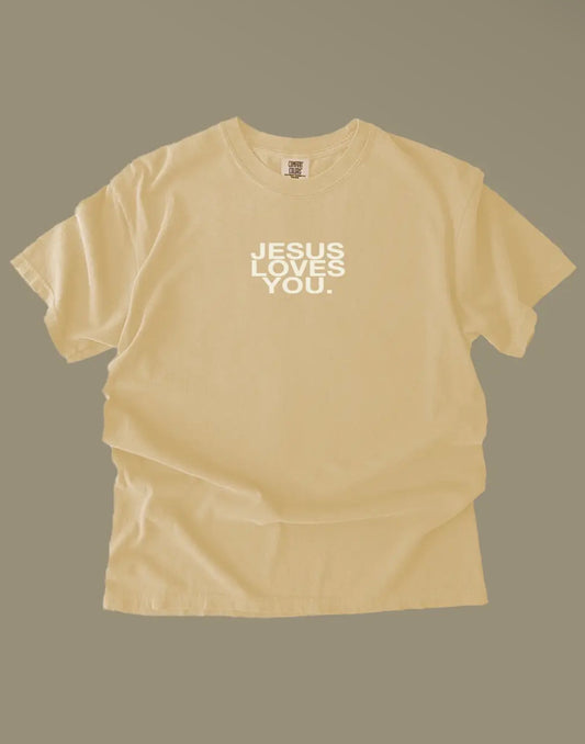 JESUS LOVES YOU (BUTTERCREAM) TEE