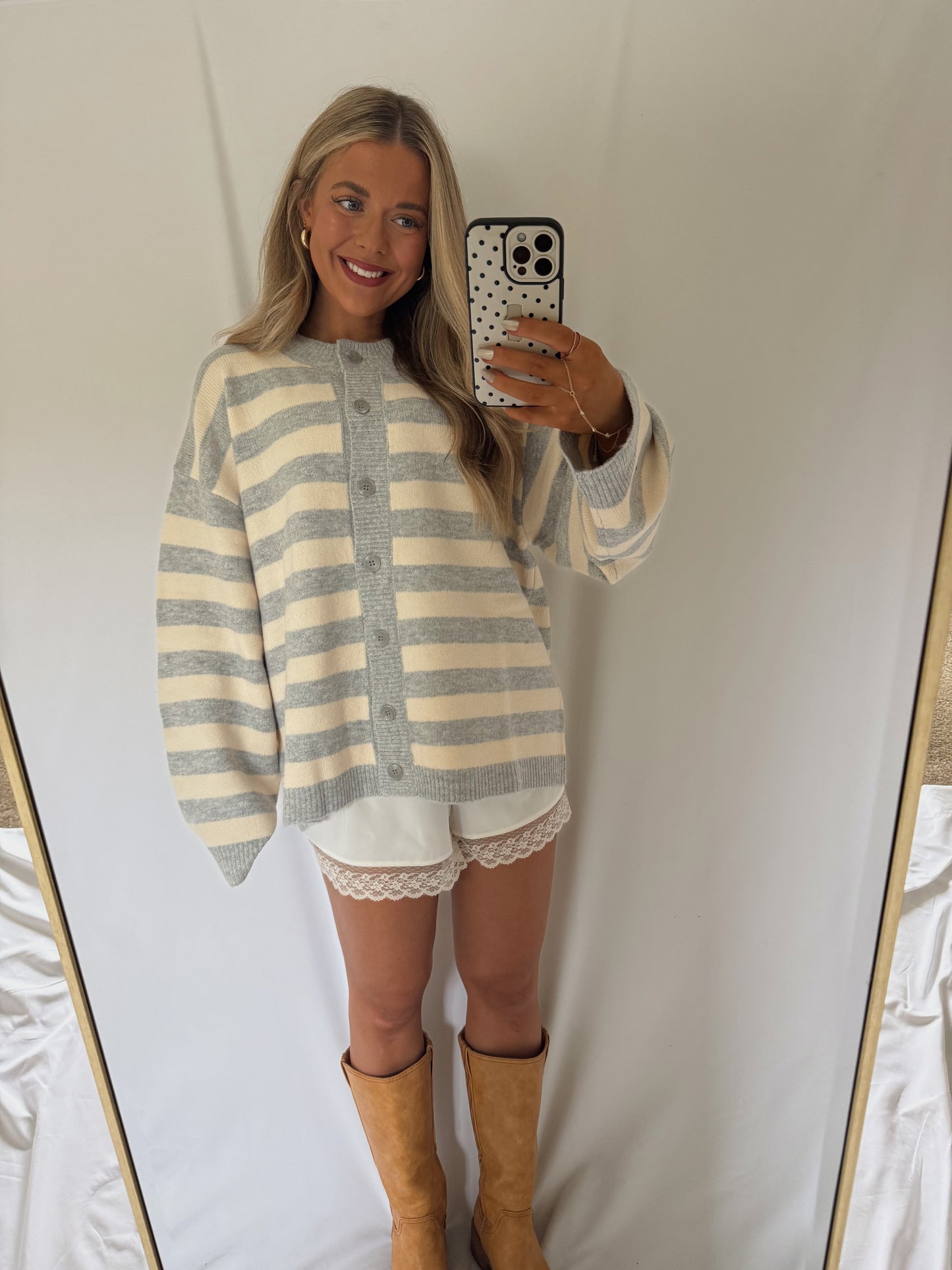 Brynn Striped Oversized Cardigan Sweater