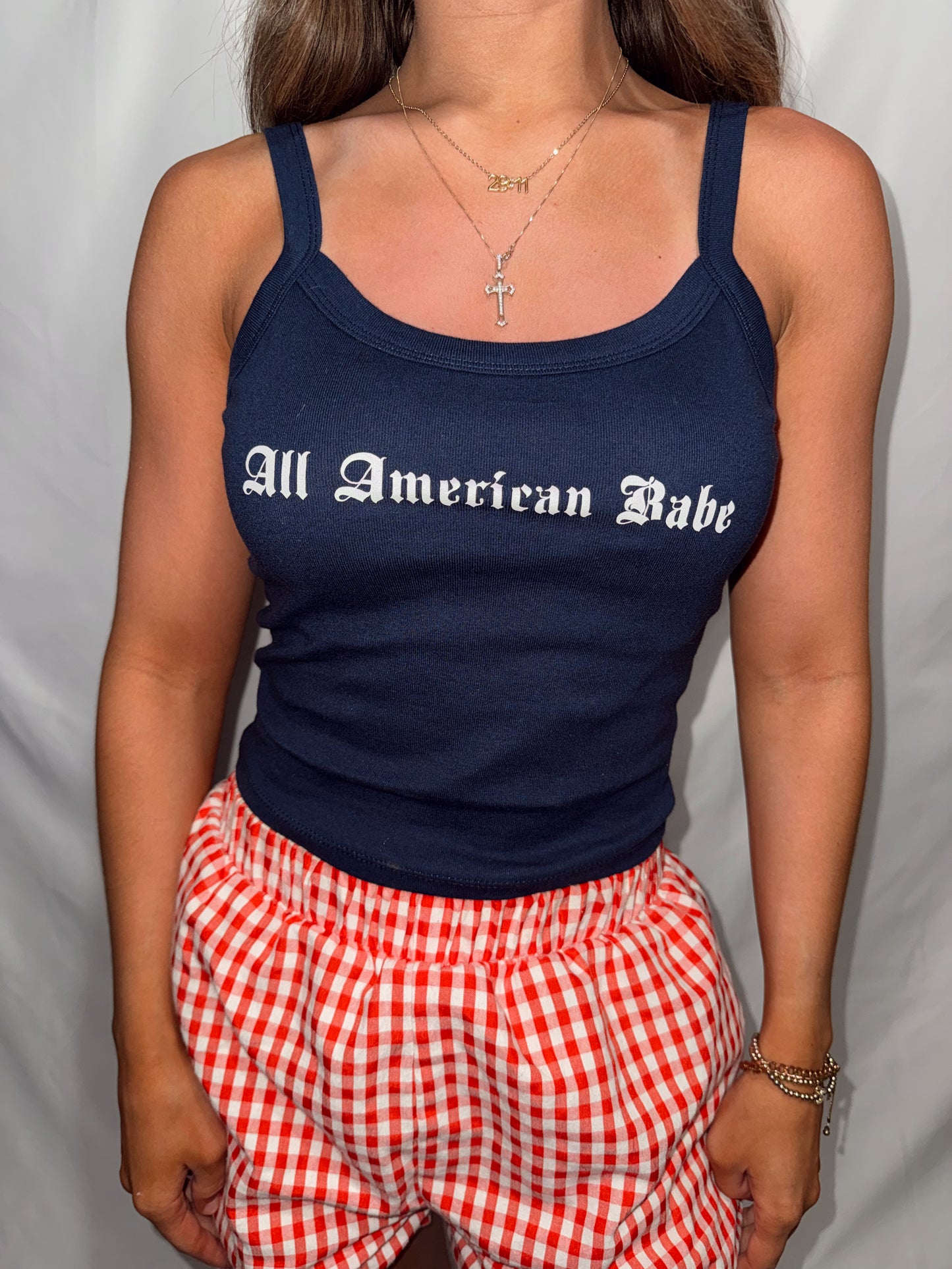 All American Babe Tank - Navy