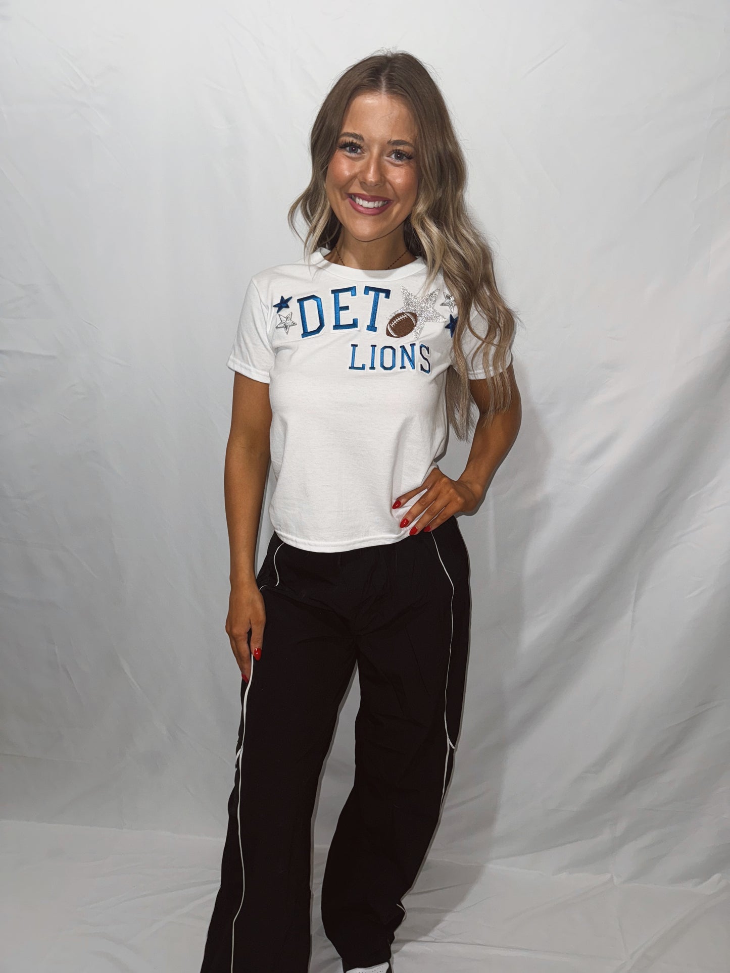 Lions Star Burst Patch Tee - White