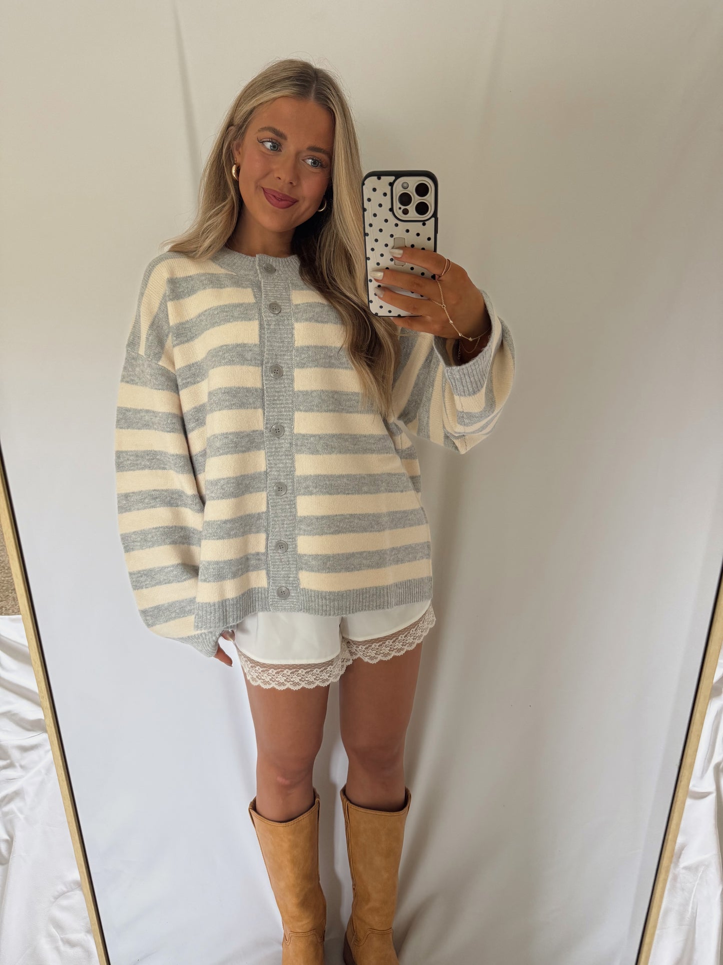 Brynn Striped Oversized Cardigan Sweater