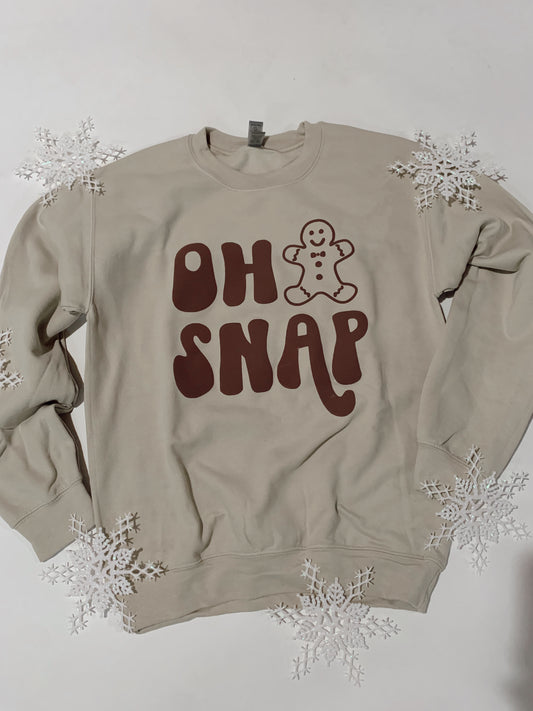 Oh Snap Gingerbread Puff Crewneck