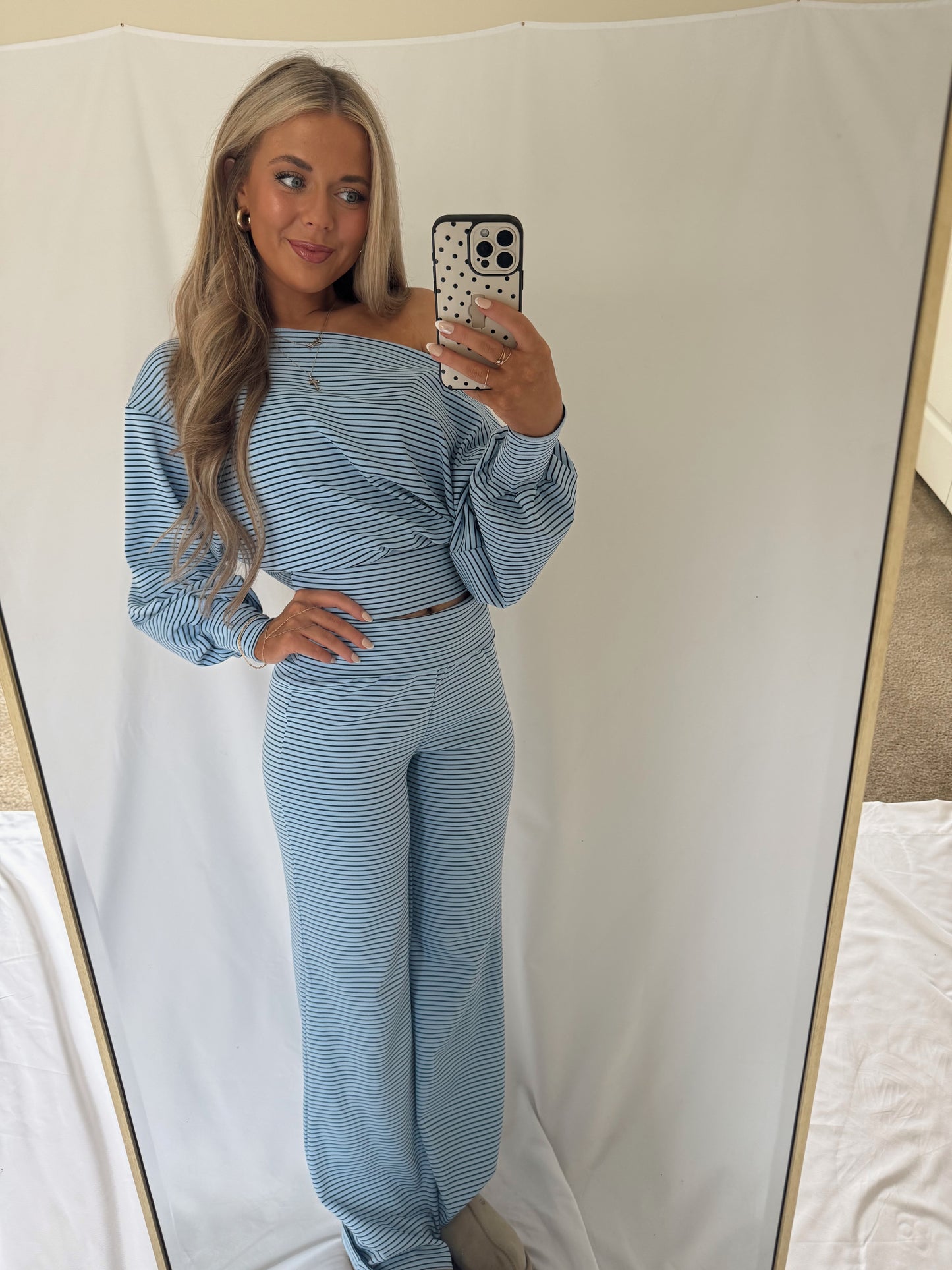 Striped Days Foldover Pants
