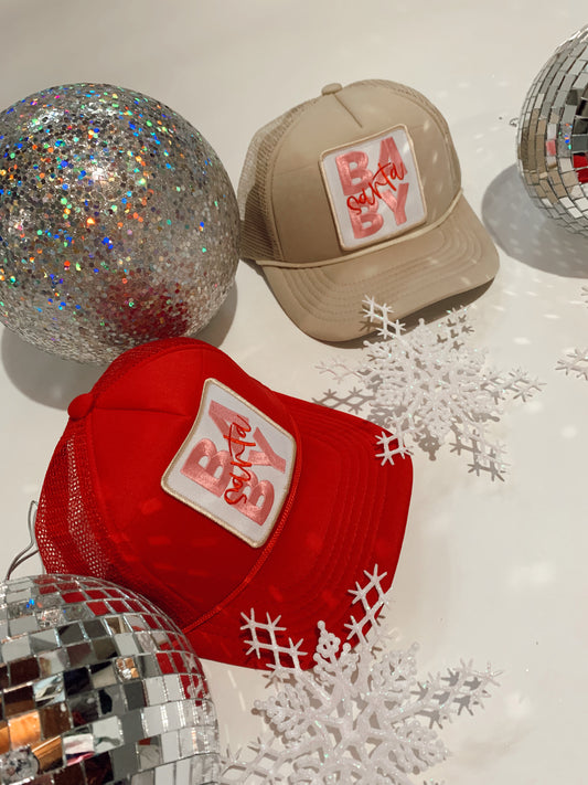 Santa Baby Trucker Hat - Tan