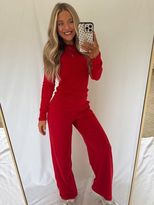 Brynley Pants - Cherry