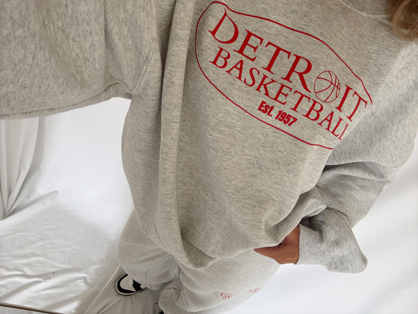 Detroit Basketball Oval Logo Crewneck