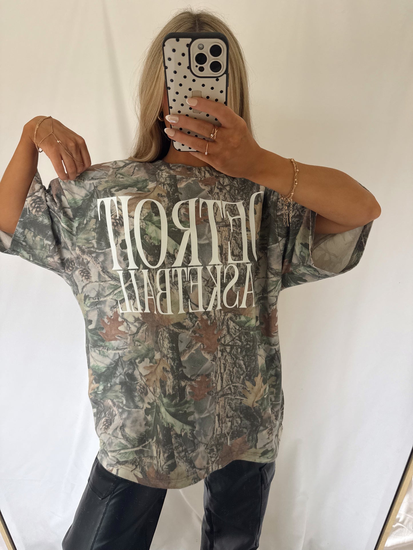 Detroit Basketball Oversized Camo Tee