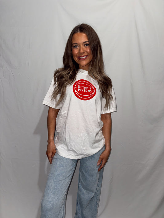 Pistons Basketball Puff Tee