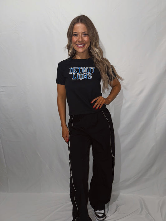 Detroit Lions Simple Patch Tee - Black
