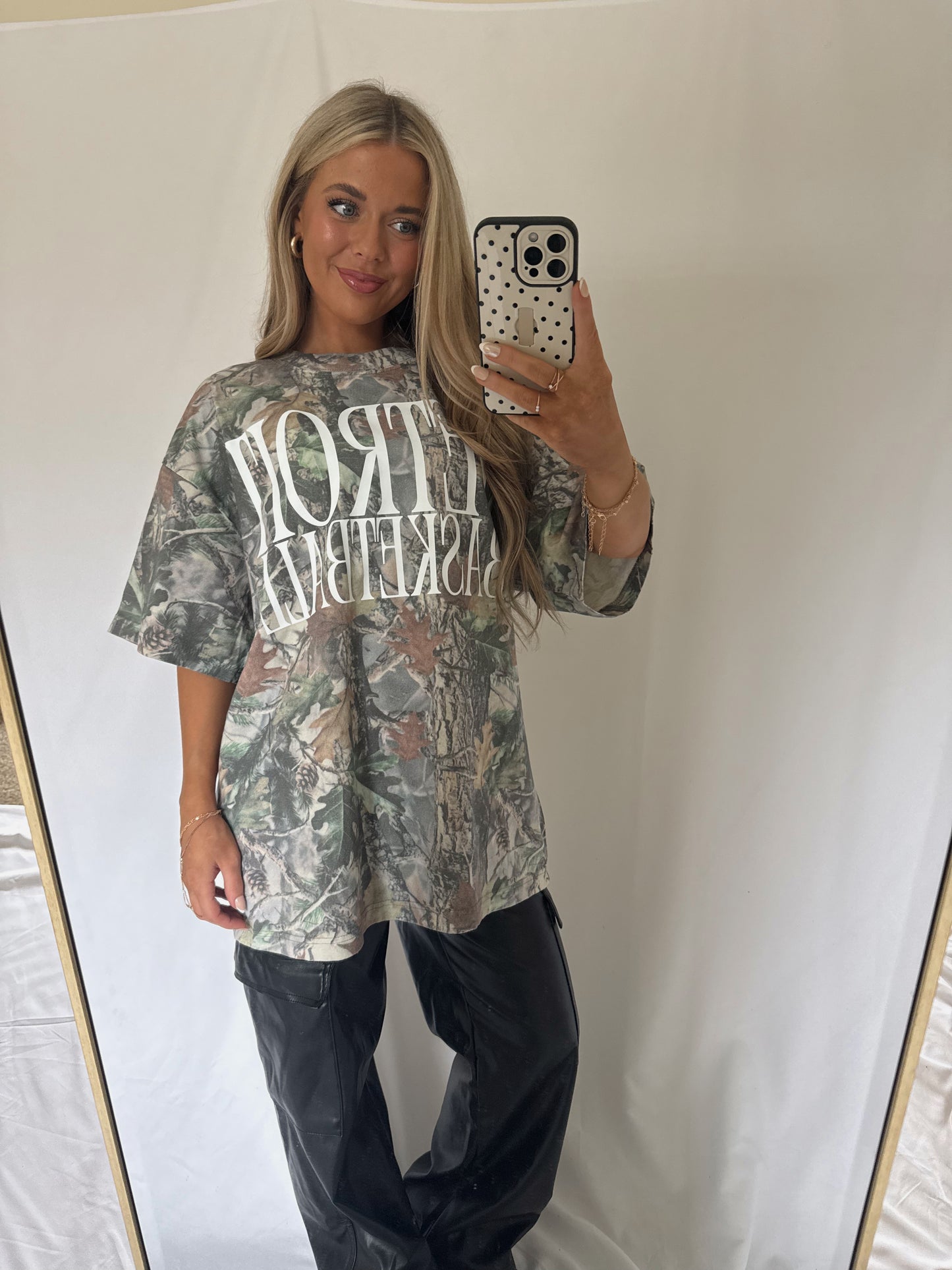 Detroit Basketball Oversized Camo Tee