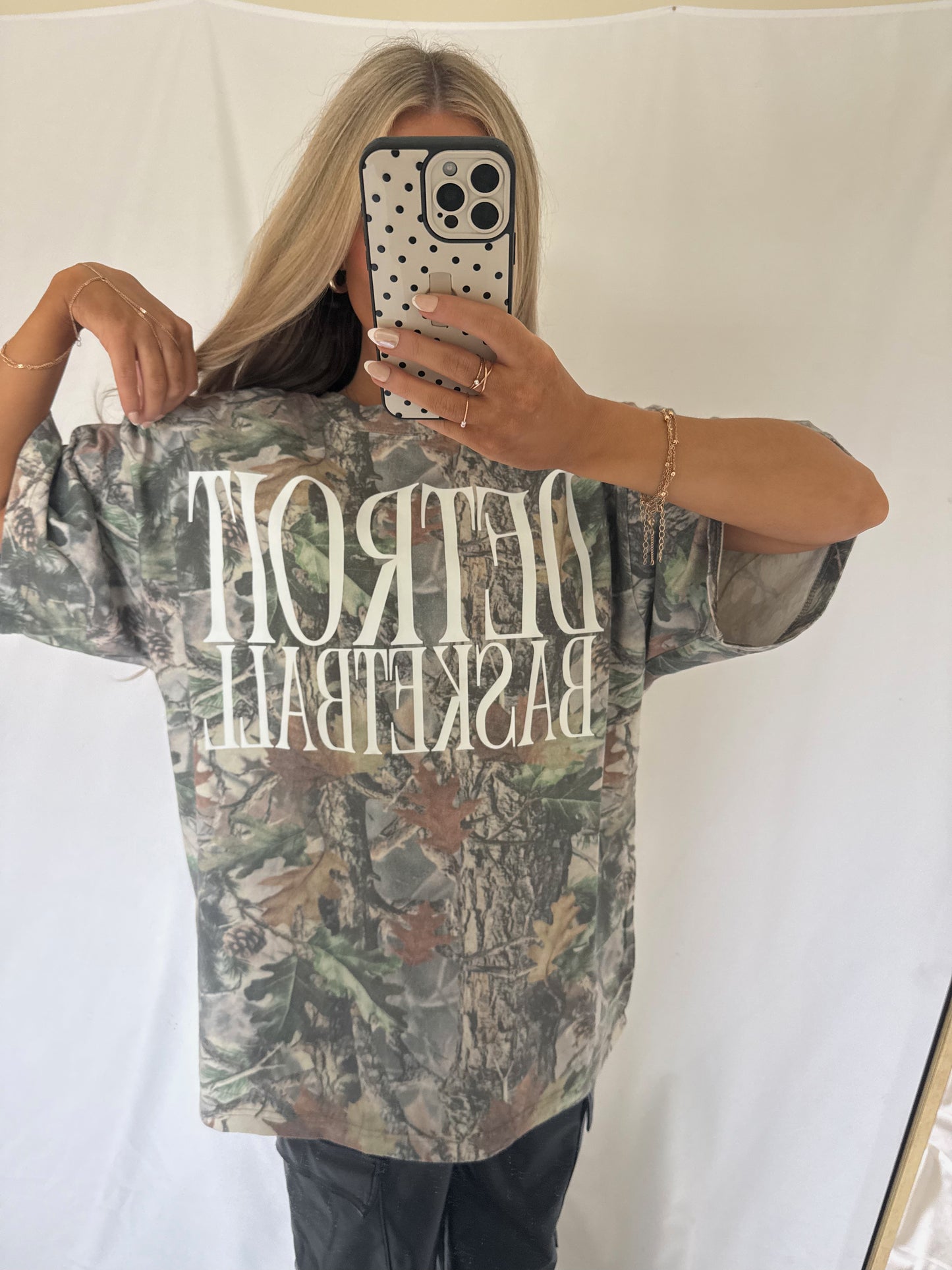 Detroit Basketball Oversized Camo Tee