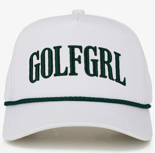 GOLFGRL TRUCKER HAT - WHITE/GREEN