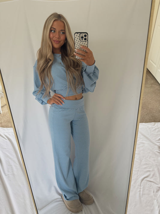 Striped Days Foldover Pants
