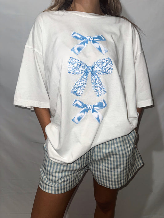 Blue Ribbon Bows Oversized Tee