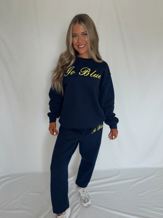 Go Blue Crewneck - Navy
