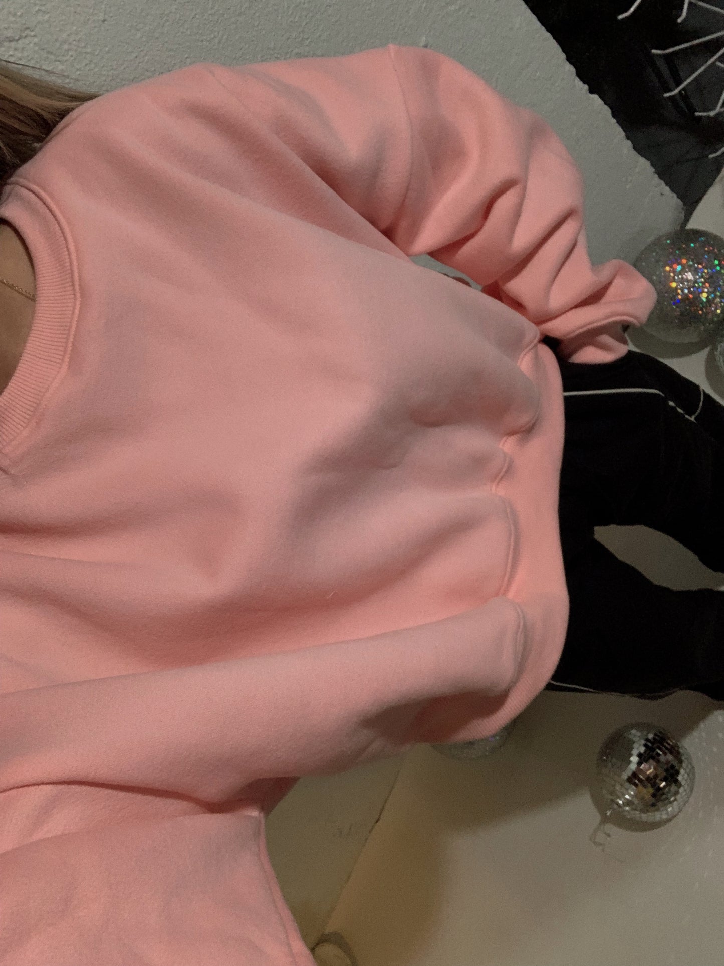 On A Cloud Oversized Crewneck - Powder Pink