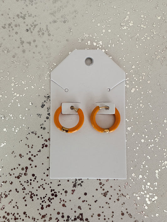 Electric Orange Hoops