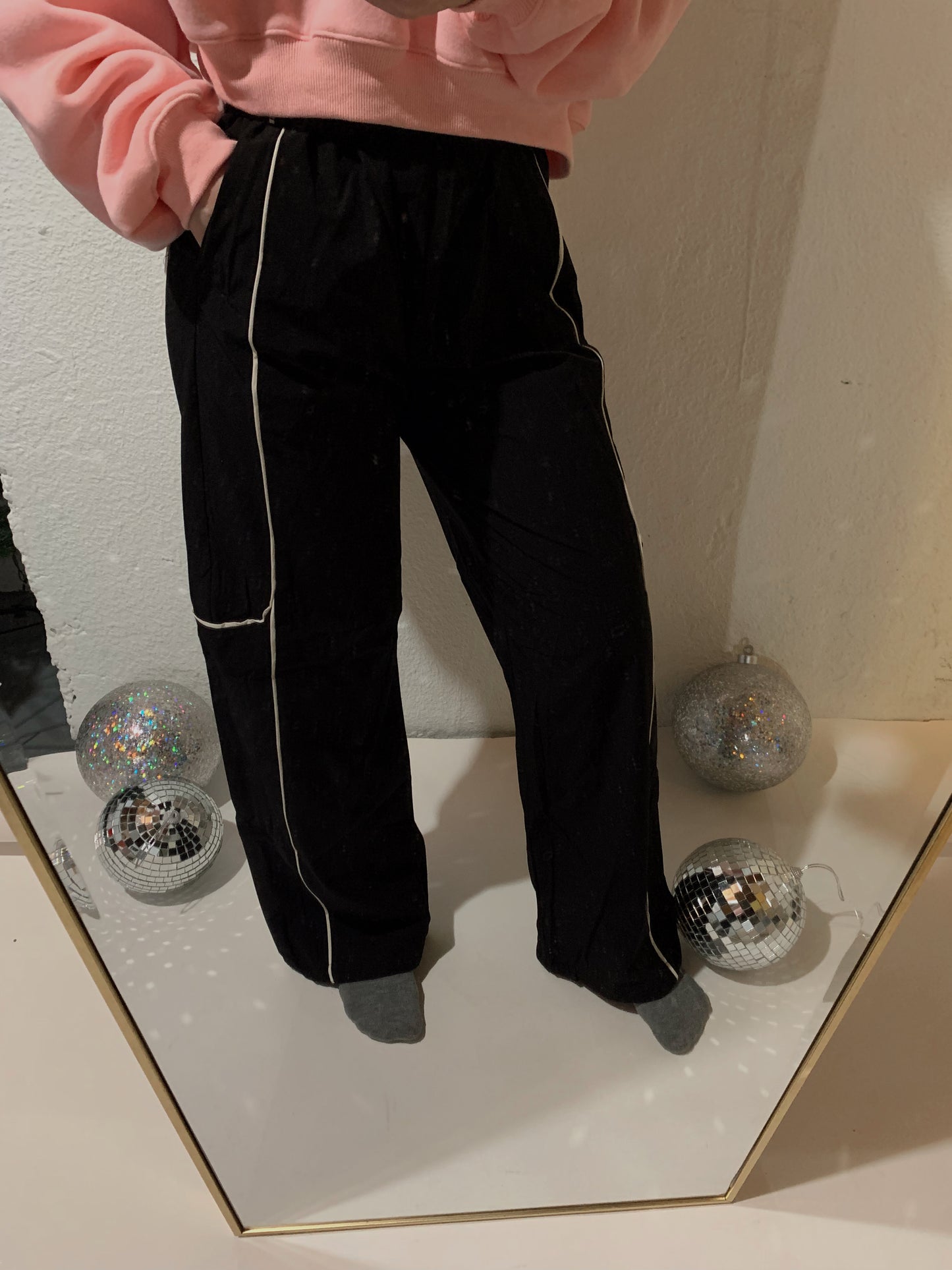 Kinley Nylon Track Pant - Black